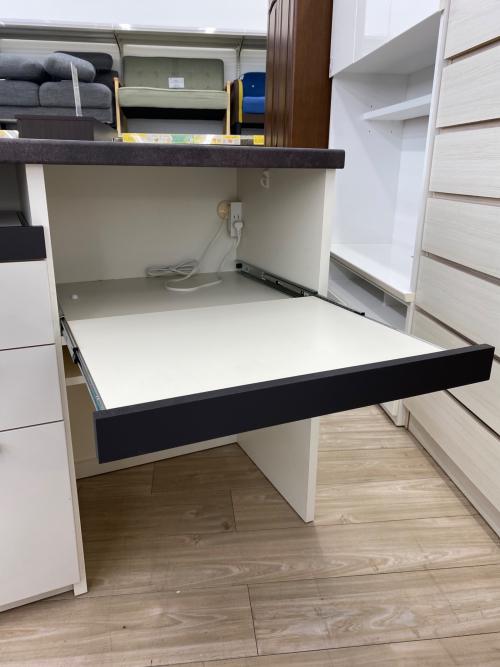 Pamouna (パモウナ) キッチンカウンター ダークブラウン×ホワイト 3段