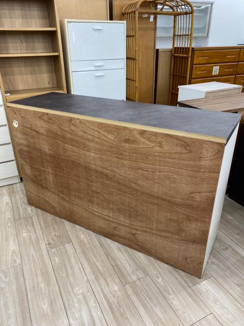 Pamouna (パモウナ) キッチンカウンター ダークブラウン×ホワイト 3段