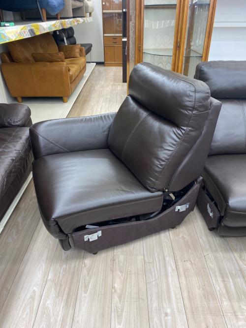ニトリ 2人掛けリクライニングソファー ダークブラウン アネーロ