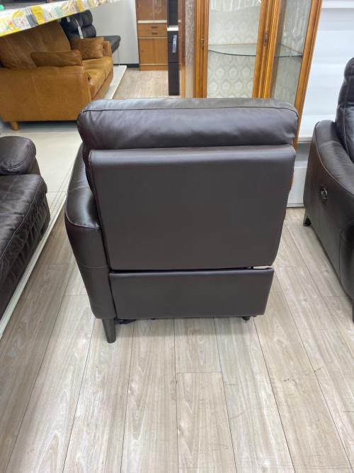 ニトリ 2人掛けリクライニングソファー ダークブラウン アネーロ