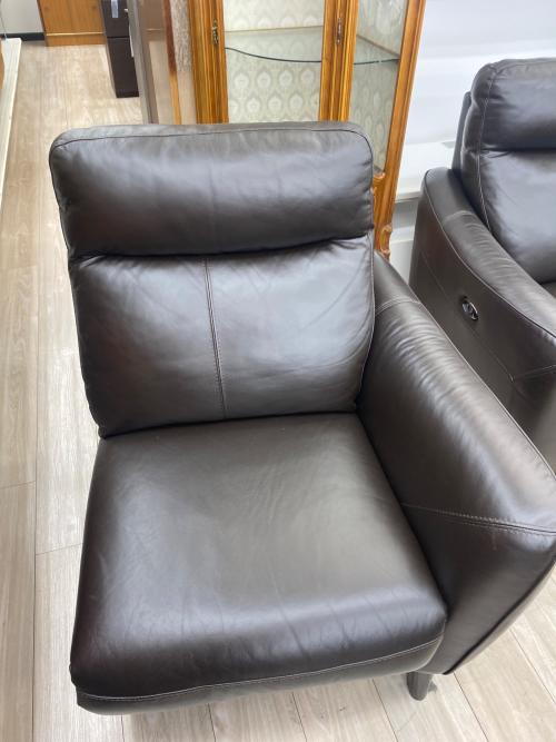 ニトリ 2人掛けリクライニングソファー ダークブラウン アネーロ