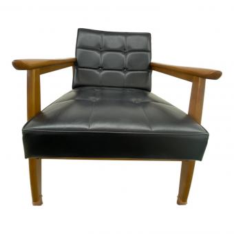 カリモク60 (カリモクロクマル) 1人掛けソファー W36140BW ブラック Kチェア