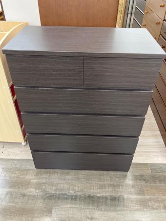 ニトリ 5段チェスト ハイチェスト フォウ80 DBR ブラウン