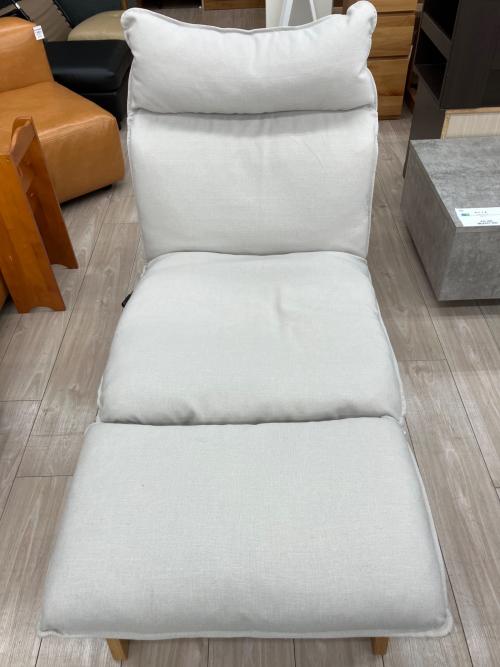無印良品 (ムジルシリョウヒン) ハイバックリクライニングソファー オットマン付き アイボリー