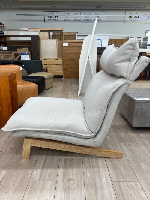 無印良品 (ムジルシリョウヒン) ハイバックリクライニングソファー オットマン付き アイボリー