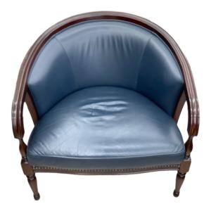 MARUNI (マルニ) 1人掛けソファー ブラウン×ブルー KENT-COURT