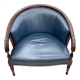 MARUNI (マルニ) 1人掛けソファー ブラウン×ブルー KENT-COURT