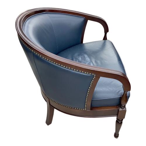 MARUNI (マルニ) 1人掛けソファー ブラウン×ブルー KENT-COURT