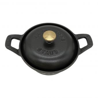 Staub (ストウブ) ラウンドココット 40501-020 12cm ブラック ヴィンテージシリーズR