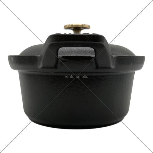 Staub (ストウブ) ラウンドココット 40501-020 12cm ブラック ヴィンテージシリーズR