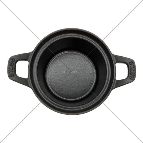 Staub (ストウブ) ラウンドココット 40501-020 12cm ブラック ヴィンテージシリーズR