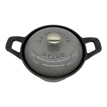 Staub (ストウブ) ラウンドココット 12cm グレー ヴィンテージシリーズR
