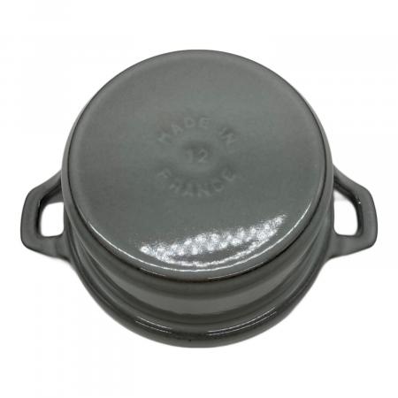 Staub (ストウブ) ラウンドココット 12cm グレー ヴィンテージシリーズ