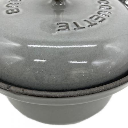 Staub (ストウブ) ラウンドココット 12cm グレー ヴィンテージシリーズ