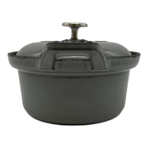 Staub (ストウブ) ラウンドココット 12cm グレー ヴィンテージシリーズR