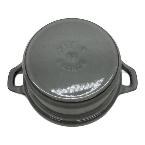 Staub (ストウブ) ラウンドココット 12cm グレー ヴィンテージシリーズR