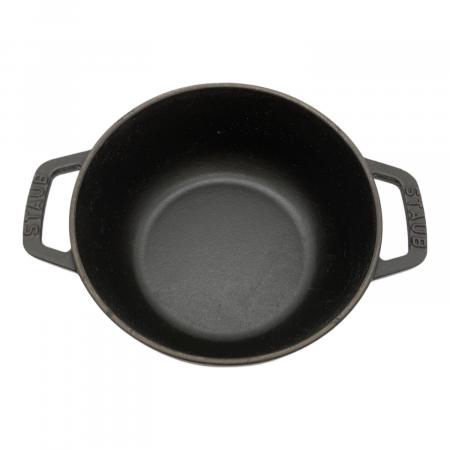 Staub (ストウブ) 錫物ホーロー鍋 16cm ブラック ワナベ｜トレファクONLINE