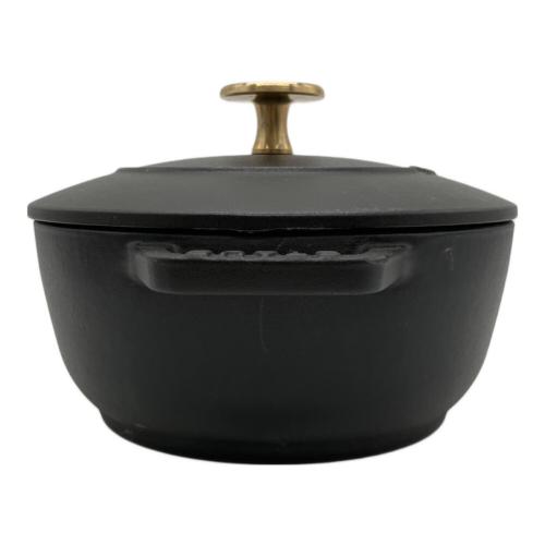 Staub (ストウブ) 錫物ホーロー鍋 16cm ブラック ワナベ