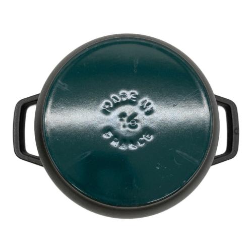 Staub (ストウブ) 錫物ホーロー鍋 16cm ブラック ワナベ