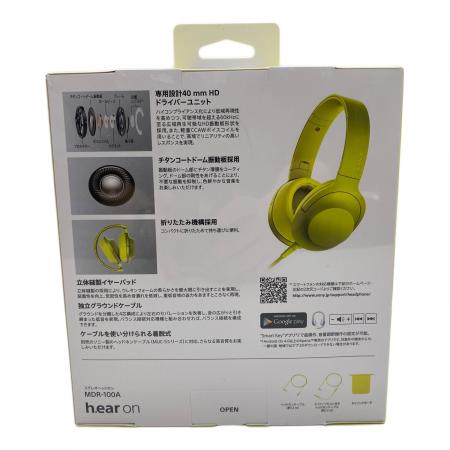 SONY (ソニー) ステレオヘッドホン MDR-100A h.ear on ライムイエロー