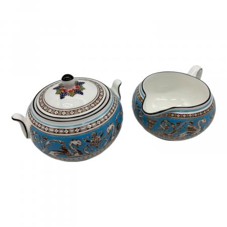 希少ウェッジウッド【フロレンティーン・ブラック】蓋付シュガーポット・クリーマー Wedgwood (ウェッジウッド) シュガーポット＆クリーマーセット