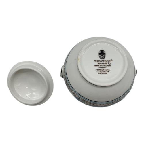 Wedgwood (ウェッジウッド) シュガーポット＆クリーマーセット フロレンティーン・ターコイズ