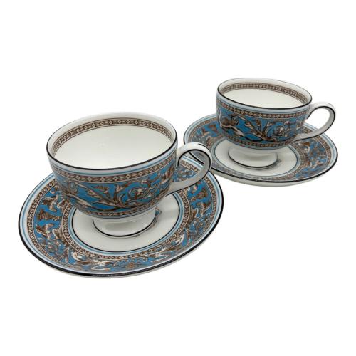 Wedgwood (ウェッジウッド) カップ&ソーサー ▲ フロレンティーン・ターコイズ