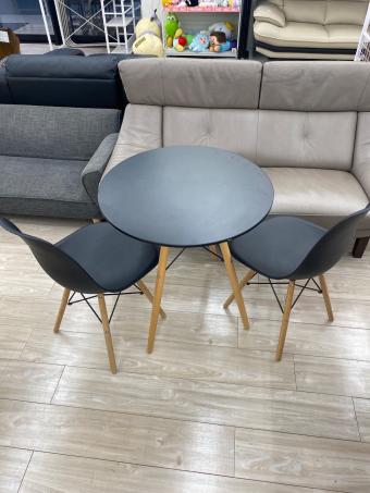 ダイニング3点セット リプロダクト品 98 ブラック×ナチュラル