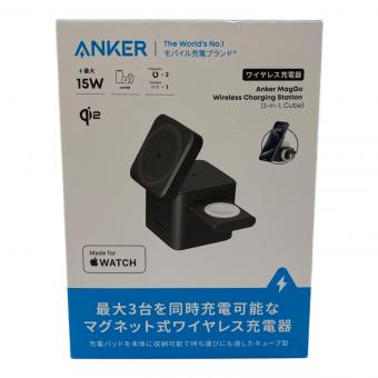 Anker (アンカー) 充電器 Anker MagGo 3-in-1 Cube