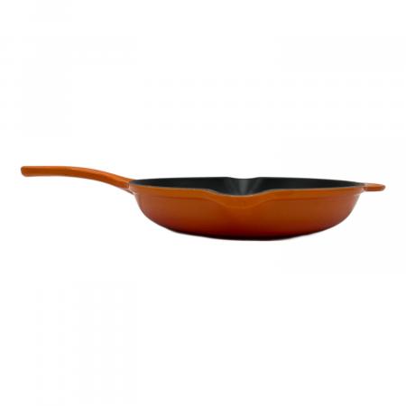 [ちゃま］LE CREUSET スキレット　26cm オレンジ　フランス製 LE CREUSET (ルクルーゼ) スキレット オレンジ｜トレファクONLINE