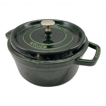 Staub (ストウブ) 両手鍋 22ｃｍ グリーン ピコ・ココット・ラウンド