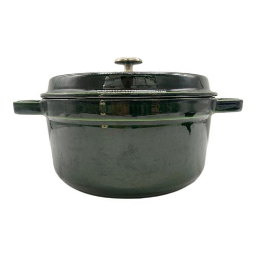 Staub (ストウブ) 両手鍋 22ｃｍ グリーン ピコ・ココット・ラウンド
