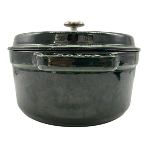 Staub (ストウブ) 両手鍋 22ｃｍ グリーン ピコ・ココット・ラウンド
