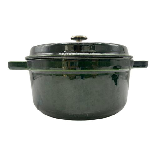 Staub (ストウブ) 両手鍋 22ｃｍ グリーン ピコ・ココット・ラウンド