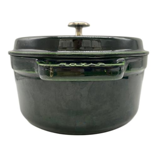 Staub (ストウブ) 両手鍋 22ｃｍ グリーン ピコ・ココット・ラウンド
