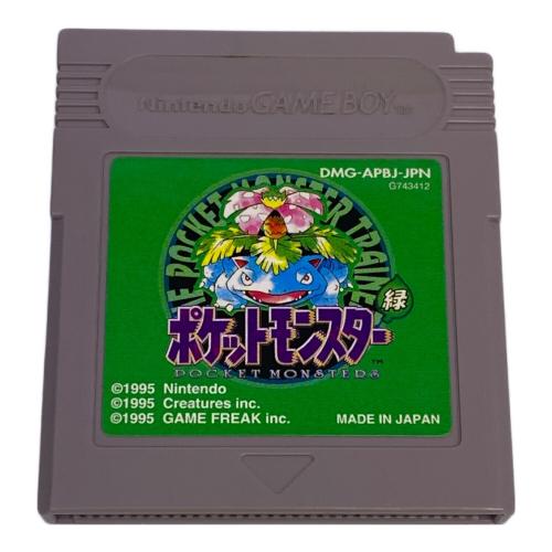 任天堂 (ニンテンドウ) ポケットモンスター 緑 ゲームボーイ用ソフト 11A刻印 CERO A (全年齢対象)