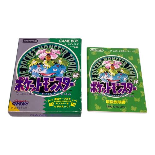 任天堂 (ニンテンドウ) ポケットモンスター 緑 ゲームボーイ用ソフト 11A刻印 CERO A (全年齢対象)