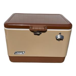 Coleman (コールマン) 54QT ステンレススチールベルトクーラー ベージュ×ブラウン