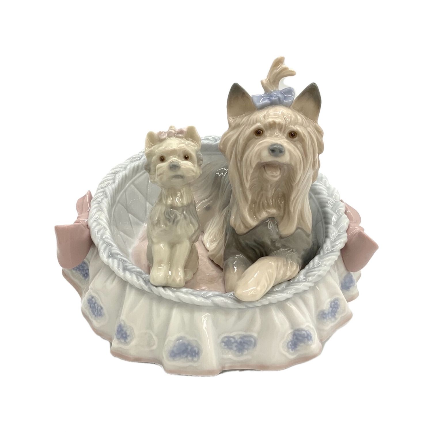 リヤドロ フィギュリン 6760『犬の散歩』 陶器の置物/ヨークシャーテリア-