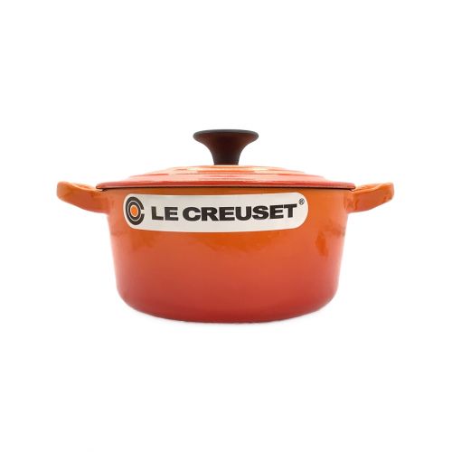 LE CREUSET (ルクルーゼ) ココット・ロンド オレンジ 16cm 1.3L