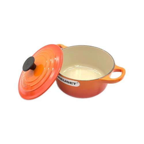 LE CREUSET (ルクルーゼ) ココット・ロンド オレンジ 16cm 1.3L