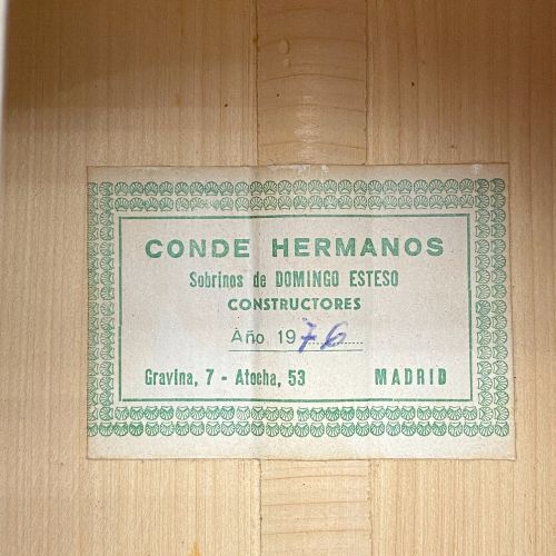 Conde Hermanos(コンデ エルマノス) Sobrinos de Domingo Esteso 1976年製