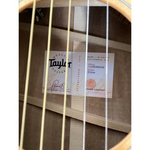 Taylor (テイラー) エレアコギター 312c　2019年製