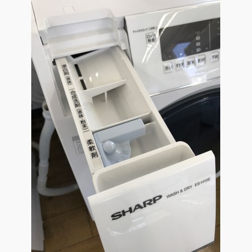 SHARP (シャープ) ドラム式洗濯乾燥機 ボルトあり 194 10.0kg 6.0kg ES-H10E 2021年製 清掃【未実施】 50Hz／60Hz