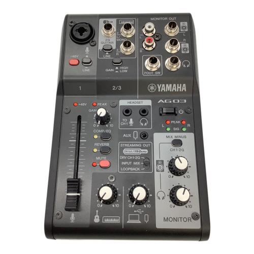 YAMAHA (ヤマハ) 3チャンネル ライブストリーミングミキサー AG03MK2