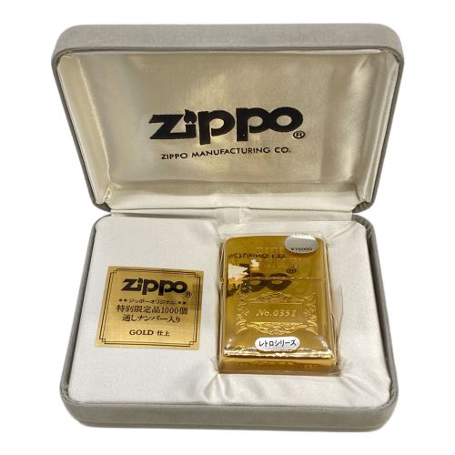 ZIPPO (ジッポ) 特別限定品1000個通しナンバー入り GOLD仕上げ No.0351