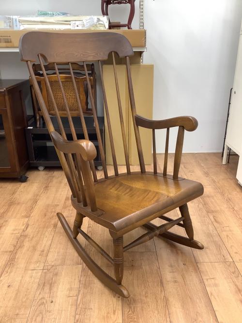 飛騨産業 (ヒダサンギョウ) ロッキングチェアー ブラウン キツツキマーク