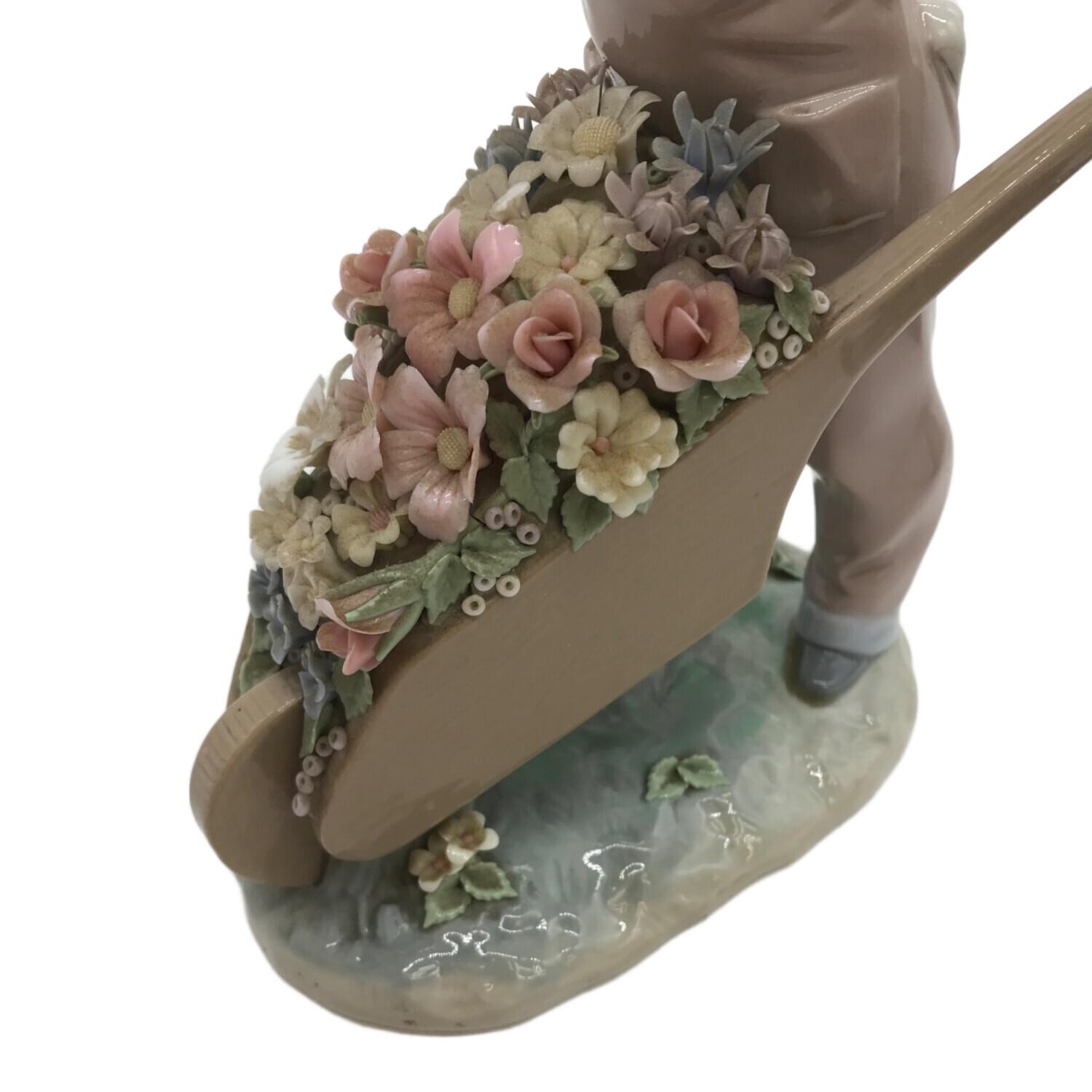 5183⑥リヤドロ　LLADRO 「花車01283」　陶器　人形　置物 5183⑥リヤドロ LLADRO 「花車01283」 陶器 人形 置物 5183⑥リヤドロ