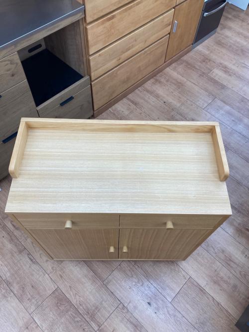 キャビネット ナチュラル 2枚扉 引き出し付き