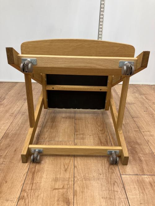 飛騨産業 (ヒダサンギョウ) ローラー付きチェア ナチュラル